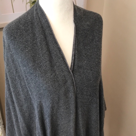 Luxe Wrap Cardi Sweater Charcoal Gray Luxe Layer - Picture 3 of 7